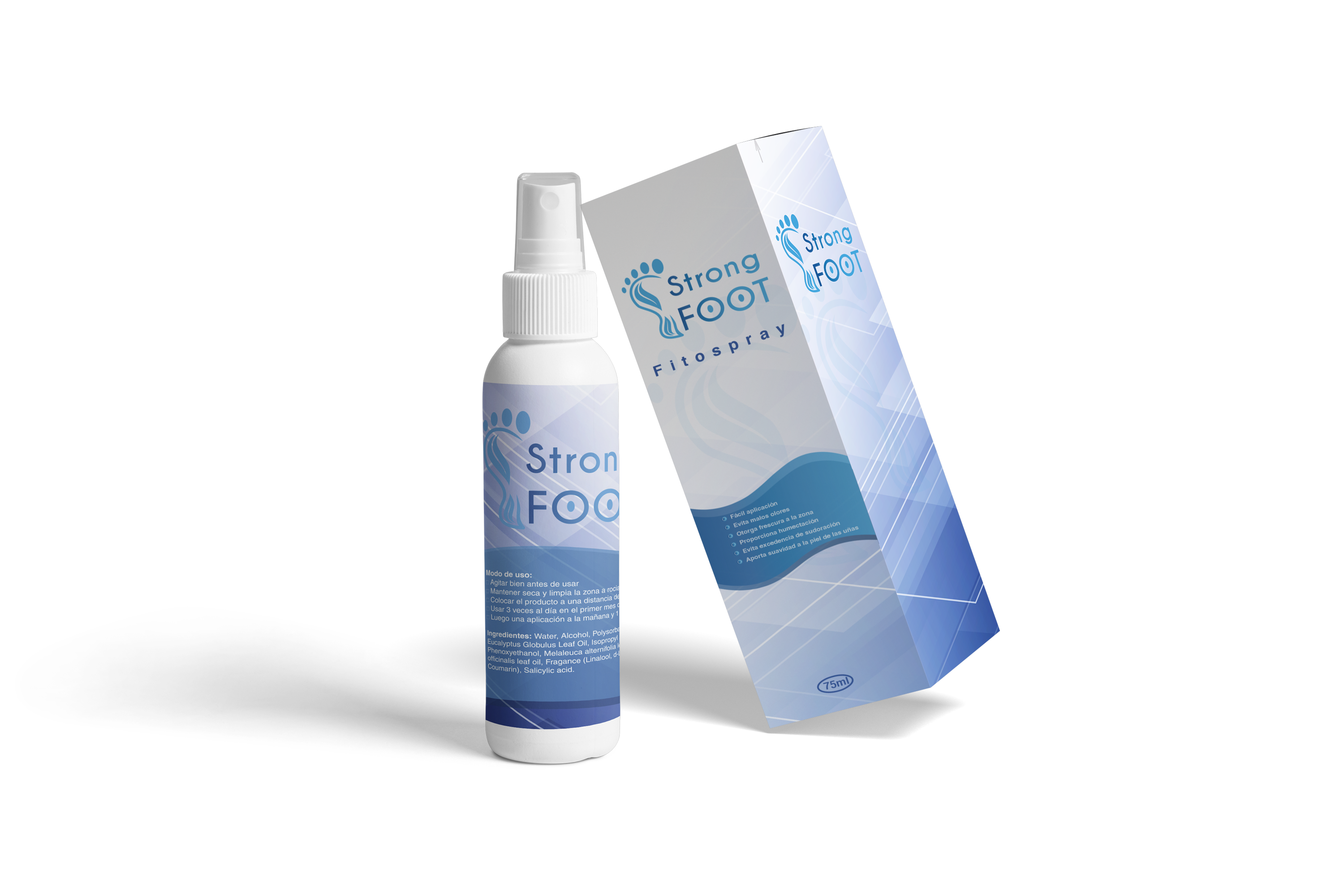 Strong Foot spray y caja